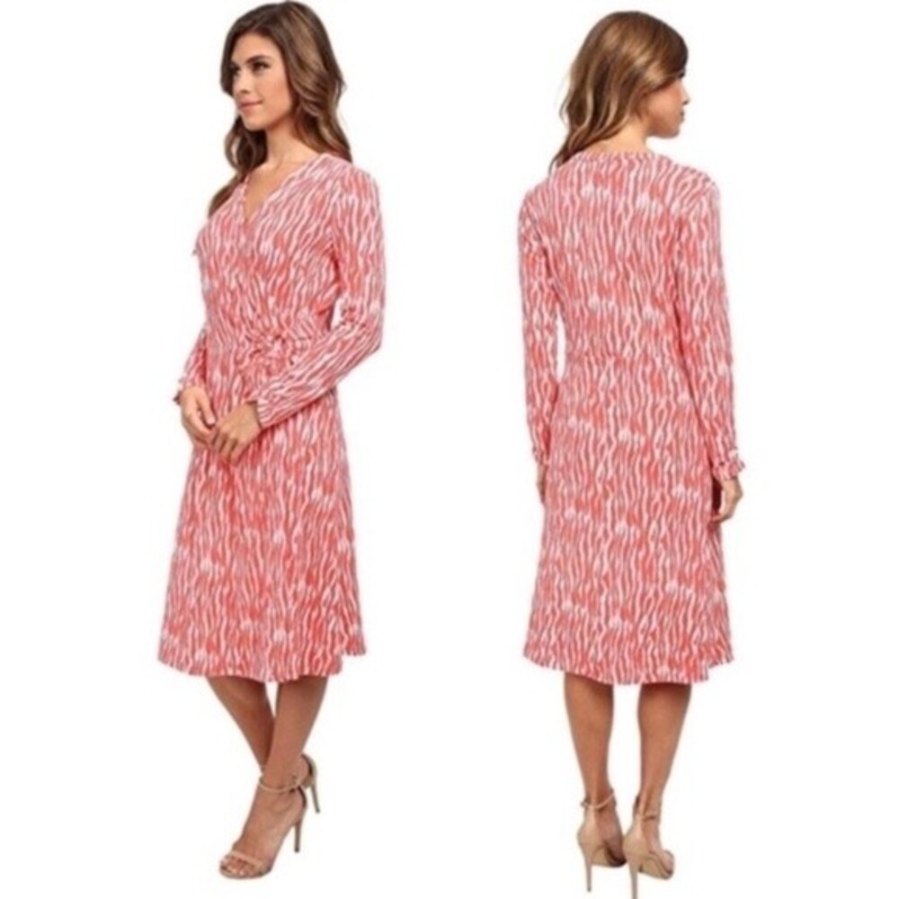 Pendleton Breezeway Zebra Print Faux Wrap Long Sl… - image 1